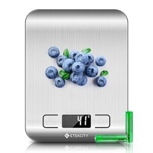 Limited time offer RM17.90:Etekcity Food Kitchen Scale, Digital Grams and Ounces for Weight Loss, Baking, Cooking, Keto and Meal Prep, LCD Display, Medium, 304 Stainless Steel